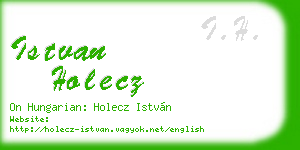 istvan holecz business card